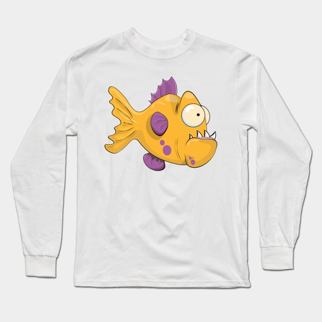 piranha Fish Long Sleeve T-Shirt by nickemporium1